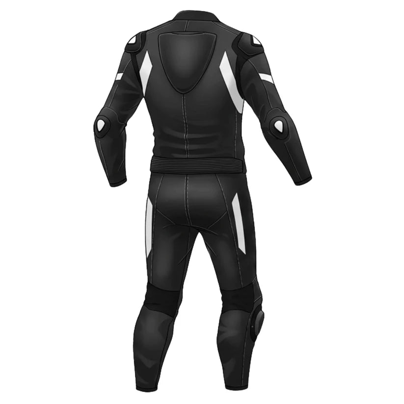 Luxury Tuxedo Leather Motorcycle Suit