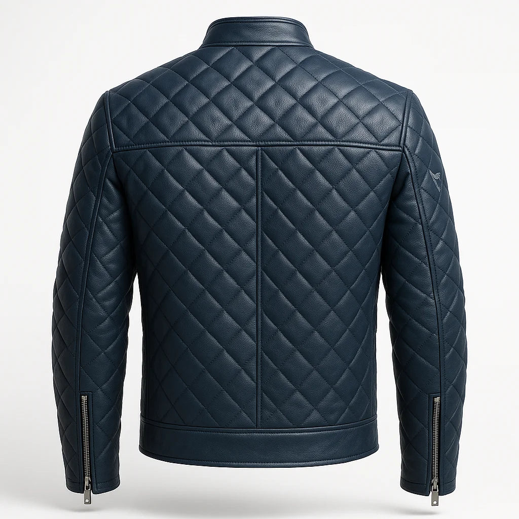 Midnight Quilted Moto Jacket