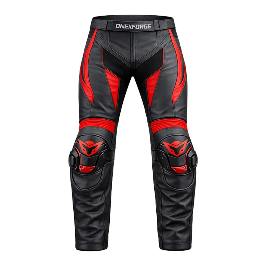 Hyper Drift Motorcycle Pants – Black & Red, CE Level 2 Protection