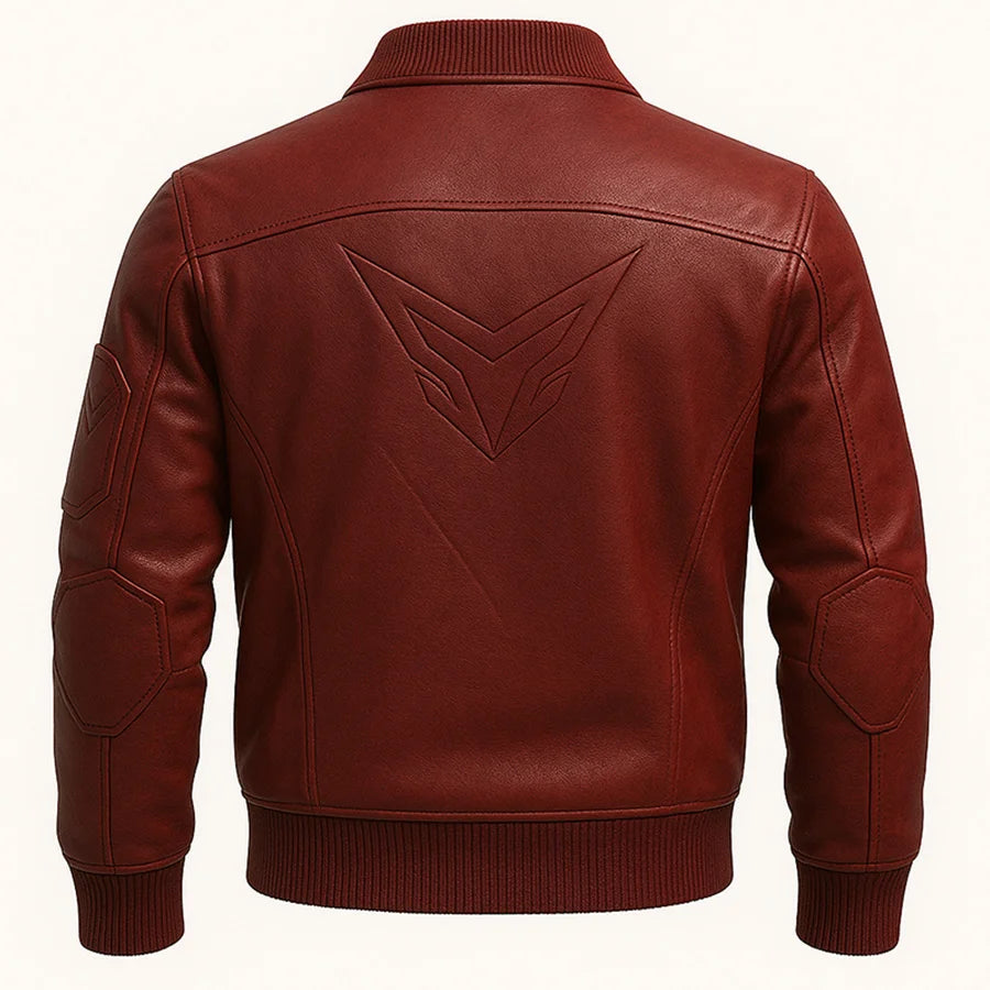 Ironclad Burgundy Red Bomber Jacket
