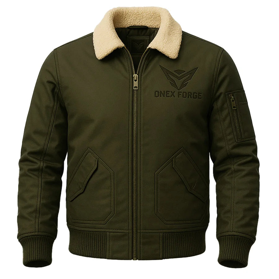 Ironclad Deep Olive Green Bomber Jacket – One X Forge