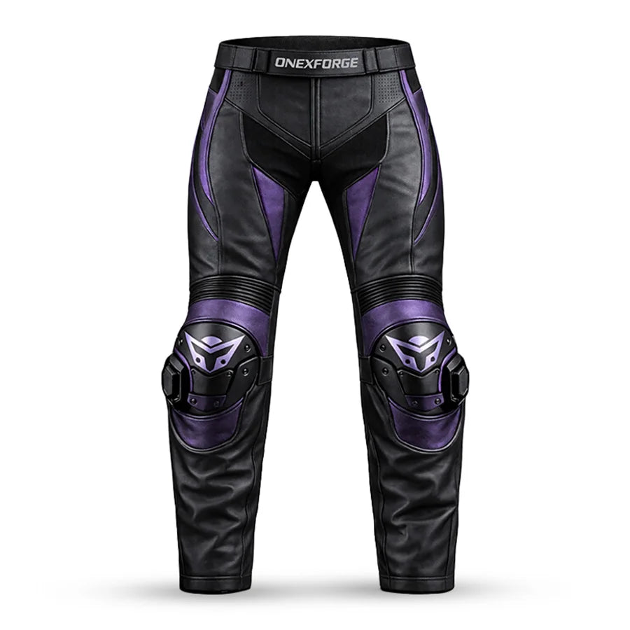 Obsidian Howl Motorcycle Pants – Black & Purple, CE Armor – One X