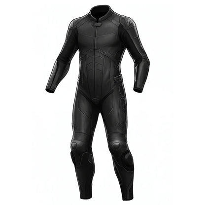 Black Leather Motorcycle Suit for Ultimate Protection