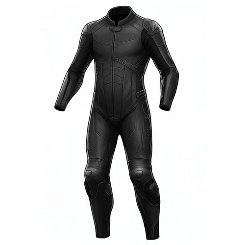 Black Leather Motorcycle Suit for Ultimate Protection