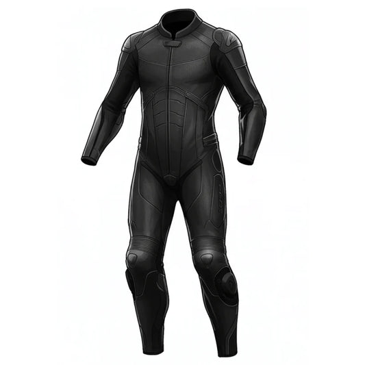 Black Leather Motorcycle Suit for Ultimate Protection