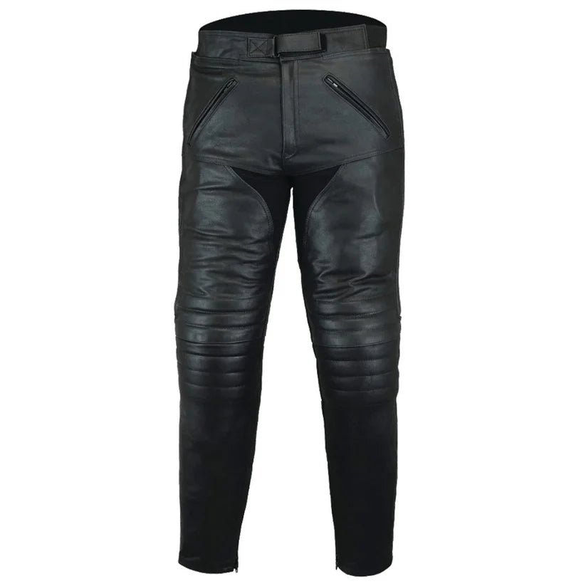 Black leather pants on a white background