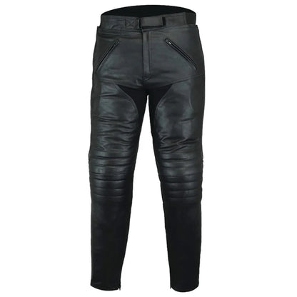 Black leather pants on a white background