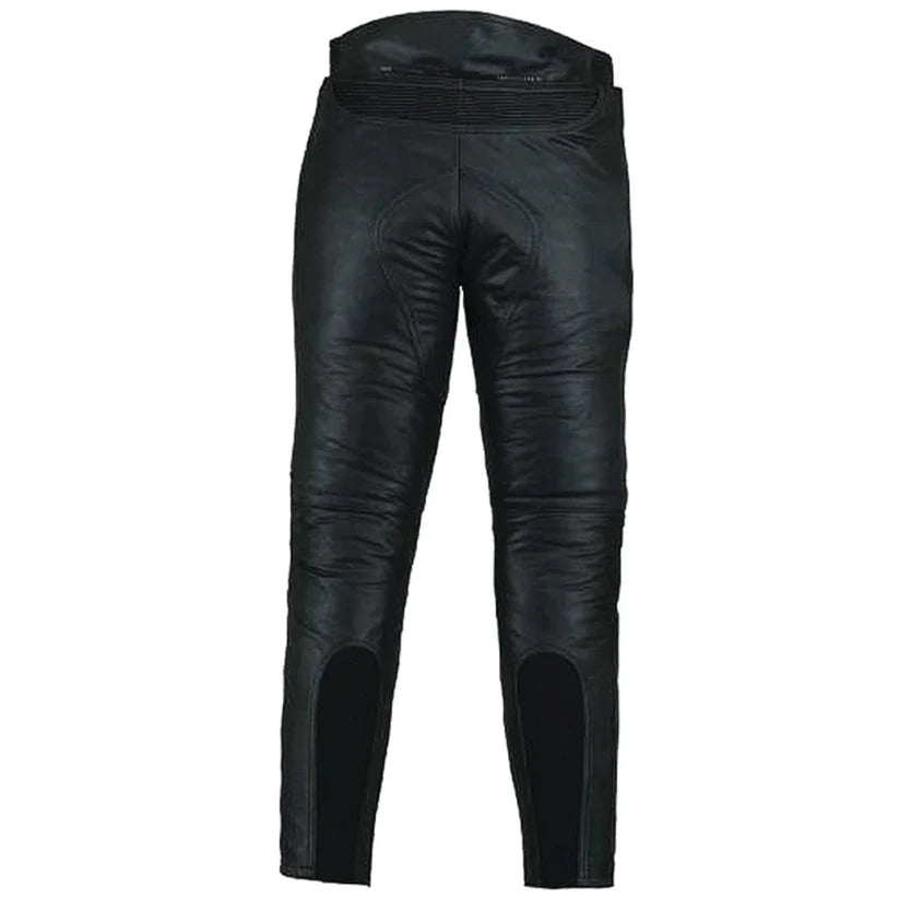Black leather pants on a white background
