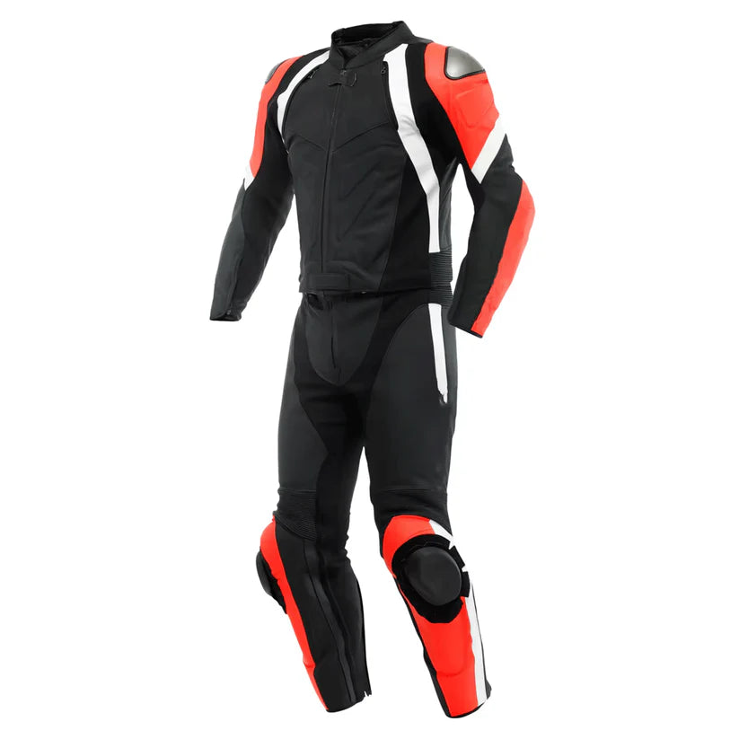 1X Red & Black Motorcycle Leather Suit