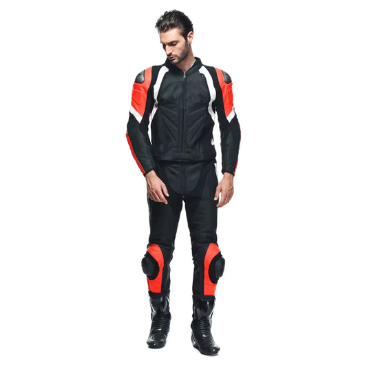 1X Red & Black Motorcycle Leather Suit