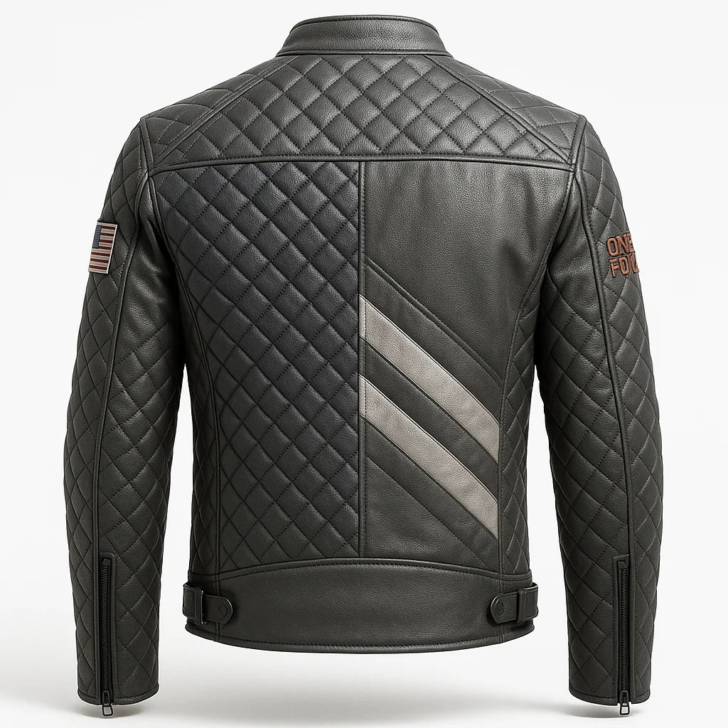 USA Flag Design Quilted Jacket