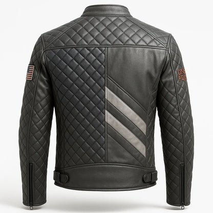 USA Flag Design Quilted Jacket