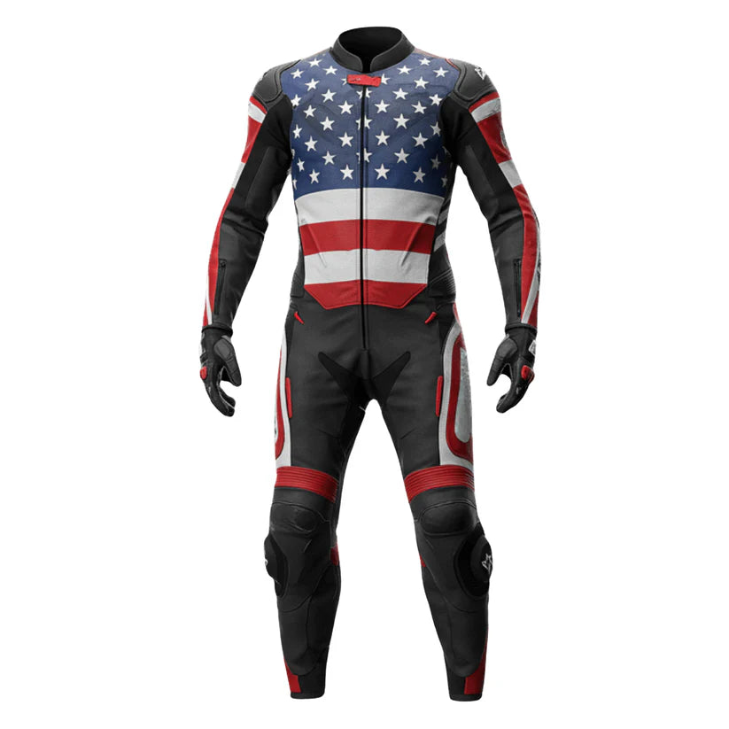 American Flag Motorbike Race Suit