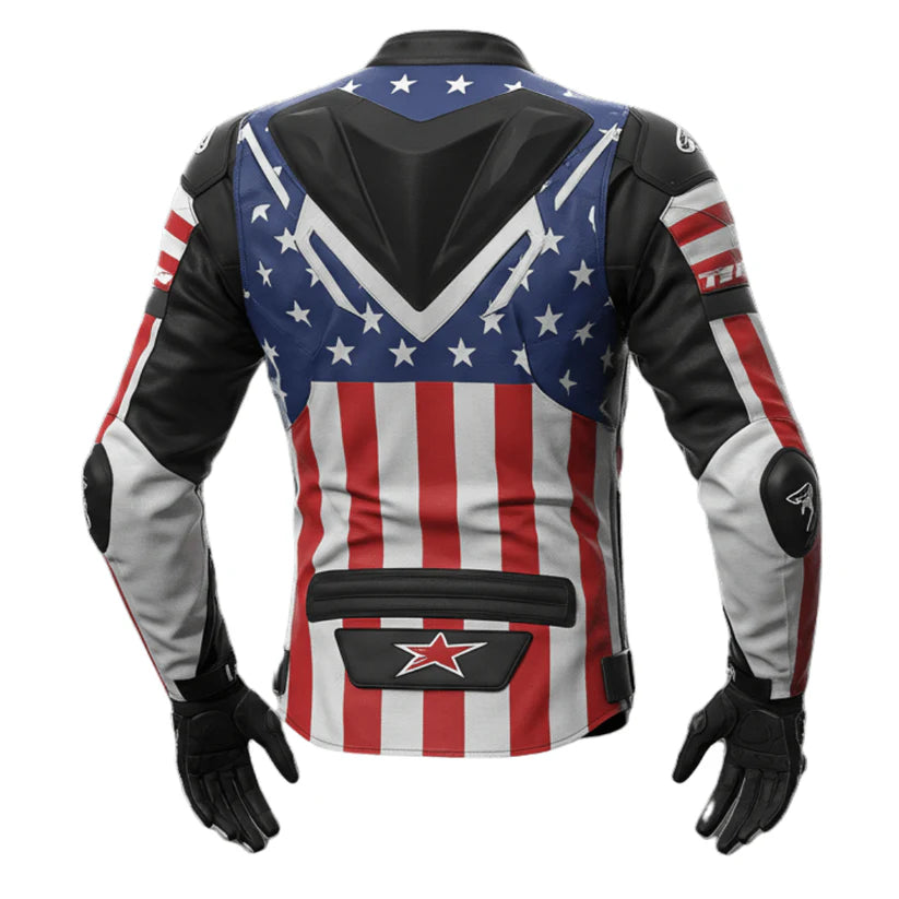 American Flag Sport Motorcycle Jacket