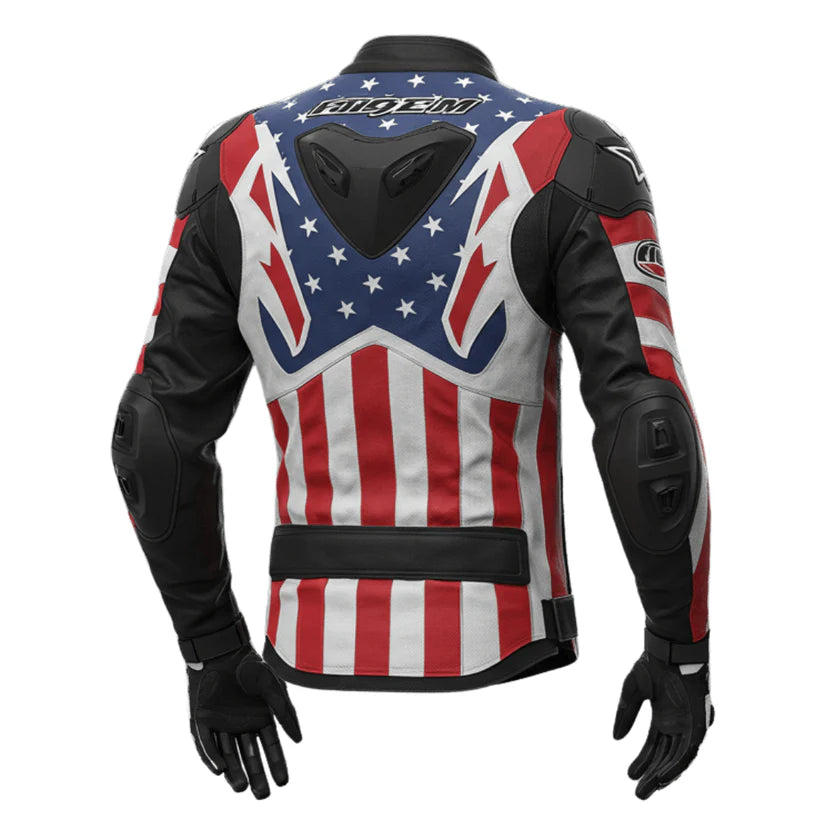 American Pride Leather Racing Jacket