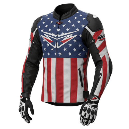 American Pride Leather Racing Jacket