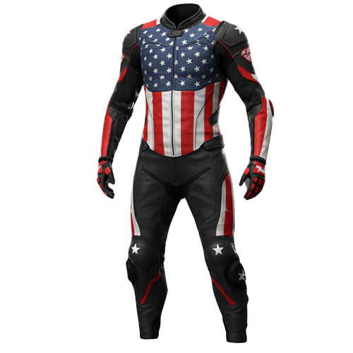 American Pride Leather Racing Suit