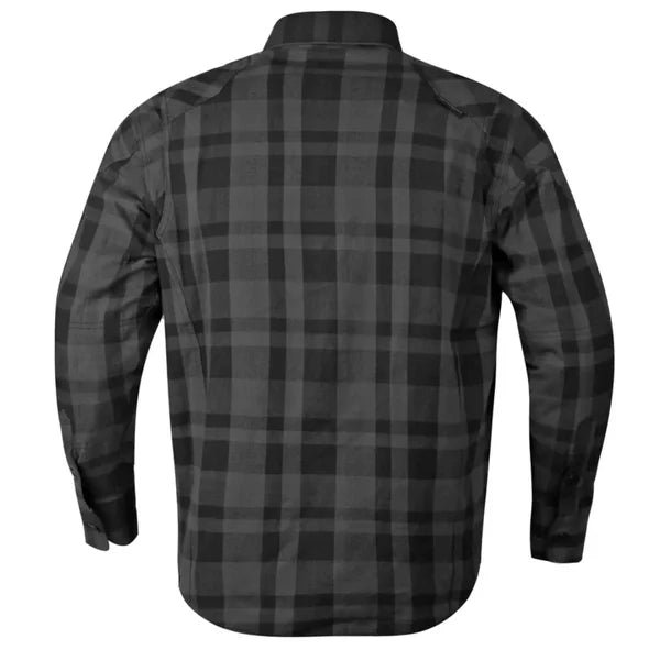 Black & Grey Motorcycle Flannel Shirt