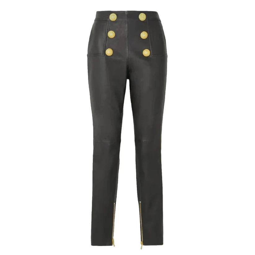 Comfortable Women's Stretch Leather Pant