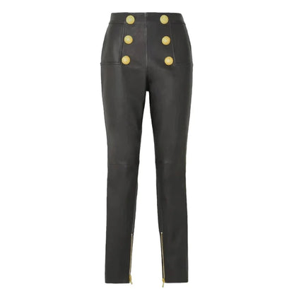 Comfortable Women's Stretch Leather Pant