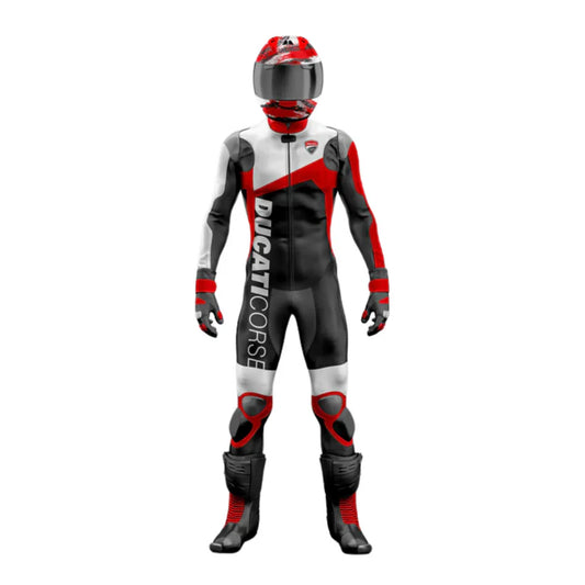 One X Ducati Motorcycle Leather Riding Suit