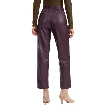 Elegant Ladies Tailored Leather Pant