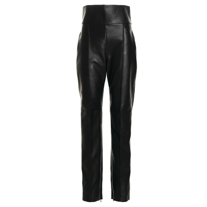 Elegant Women's Vintage-Style Leather Pant