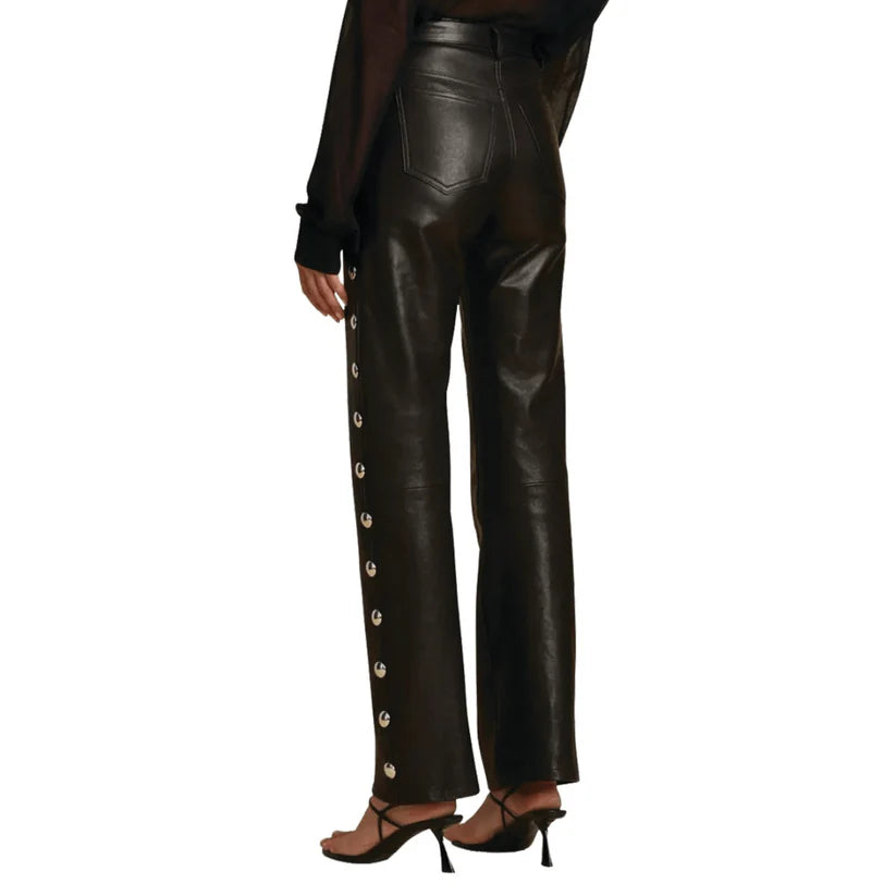 Women Flawless Fit Leather Pant