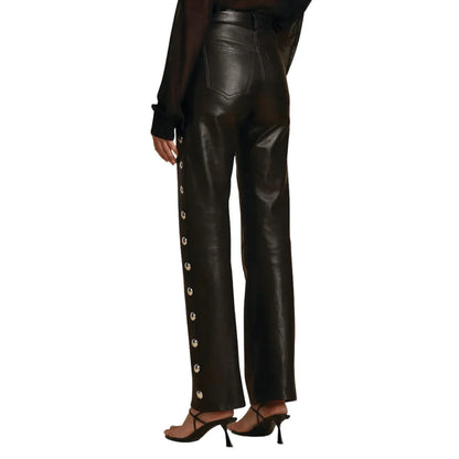 Women Flawless Fit Leather Pant