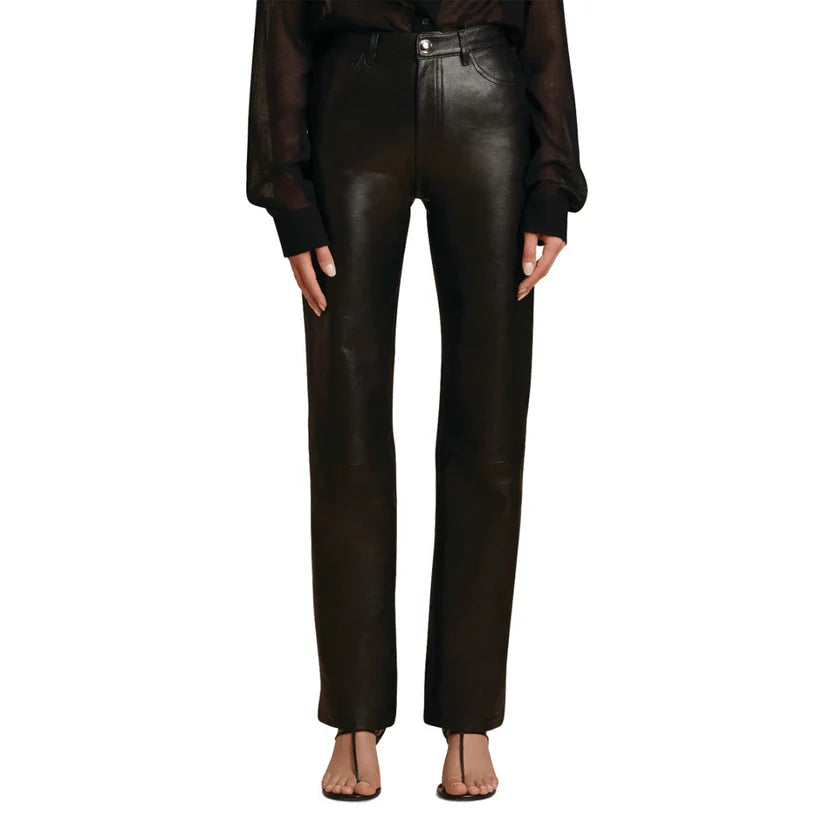 Women Flawless Fit Leather Pant