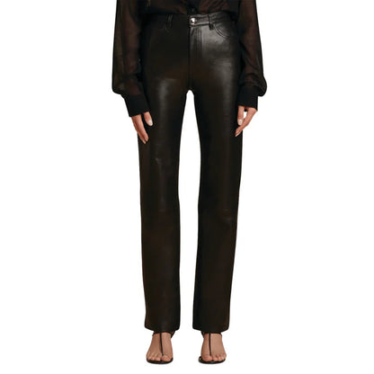 Women Flawless Fit Leather Pant