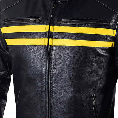 Men Leather Motorcycle Jacket