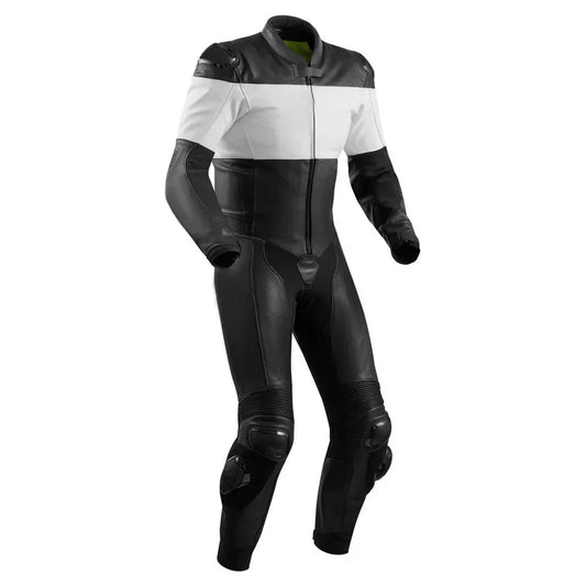 1X Black & Silver Motorcycle Race Suit