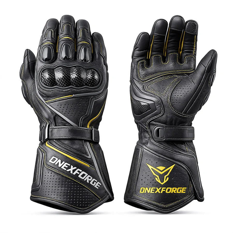 Ghost Phantom Black Yellow Printed Gloves