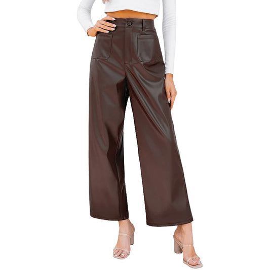 High-Quality Ladies Luxury Leather Pant