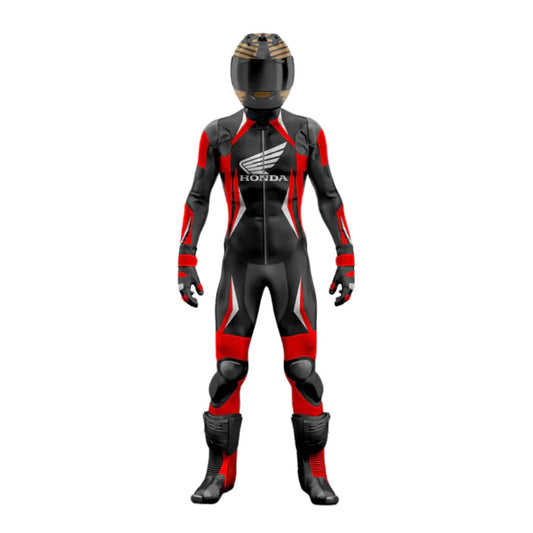 One X Red & Blue Honda Motorcycle Racing Gear