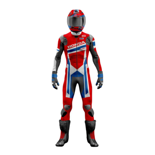 One X Honda Motorbike Racing Leather Suit