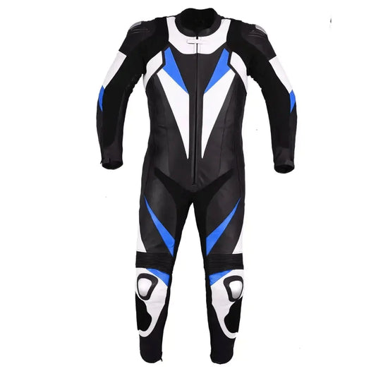 Black Blue White Men Motorcycle Race Suit
