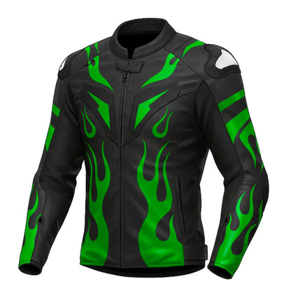 Leather Kawasaki Motorcycle Jacket