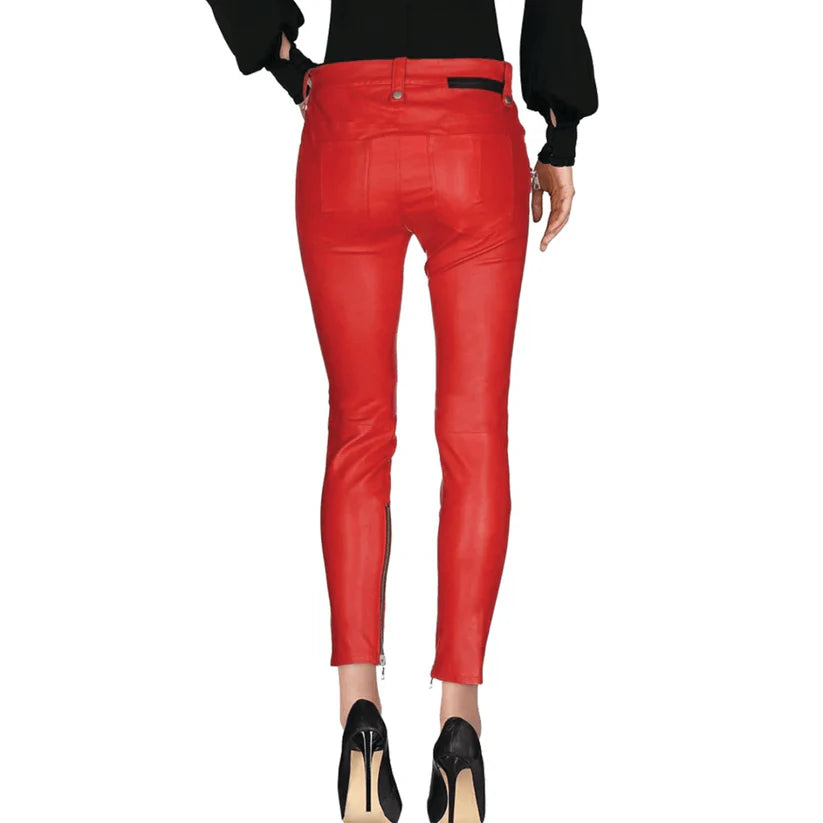 Luxe Slim-Fit Ladies Leather Pant