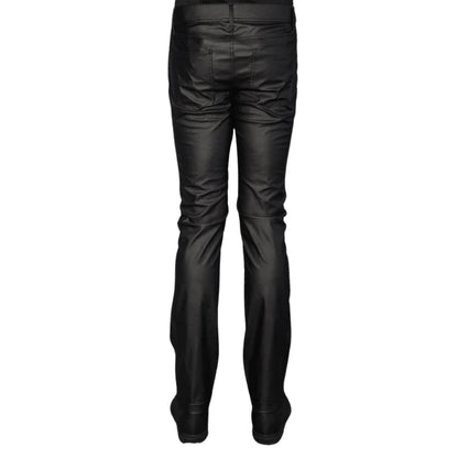 Black leather pants on a white background