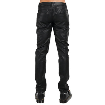 Black leather pants on a white background