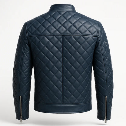 Midnight Quilted Moto Jacket