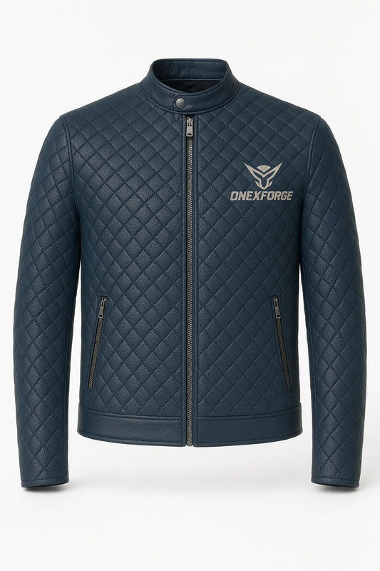 Midnight Quilted Moto Jacket