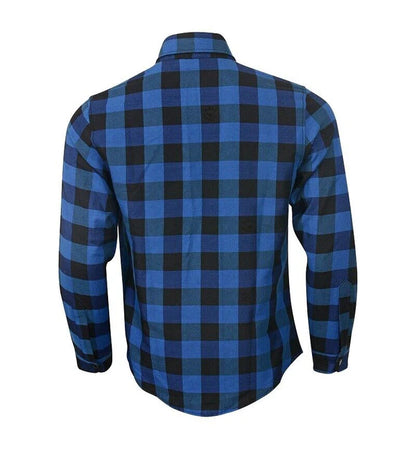 Blue Motorcycle Protective Aramid Lined Shirt