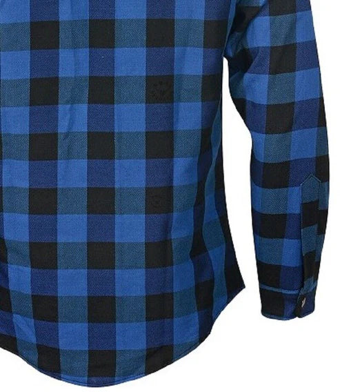 Blue Motorcycle Protective Aramid Lined Shirt