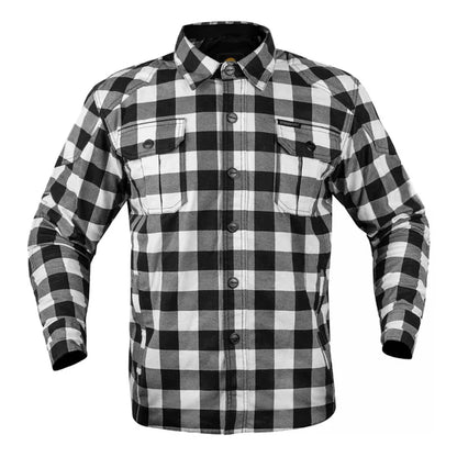 Motorcycle Aramid Lined Flannel Shirt