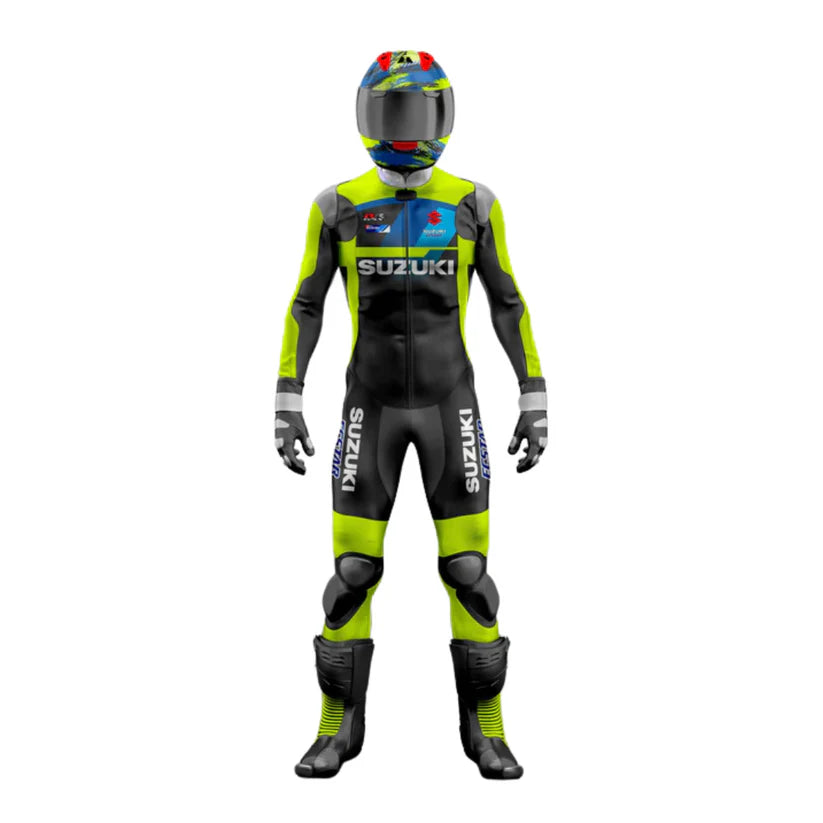 Black & Green Suzuki Motorcycle Racing Gear