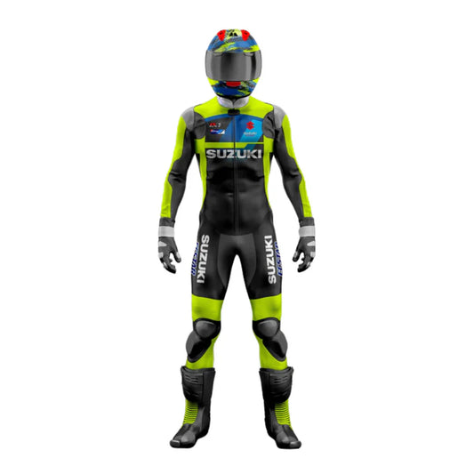 Black & Green Suzuki Motorcycle Racing Gear