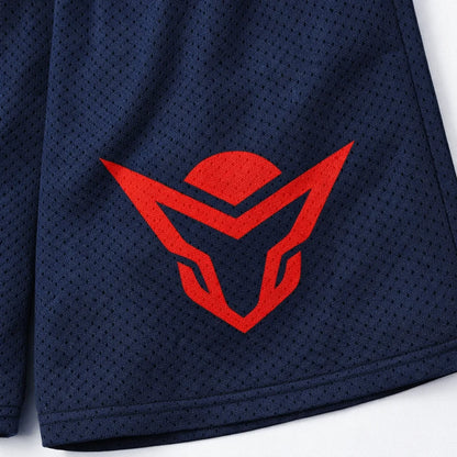 Crimson Skull Deep Navy Shorts